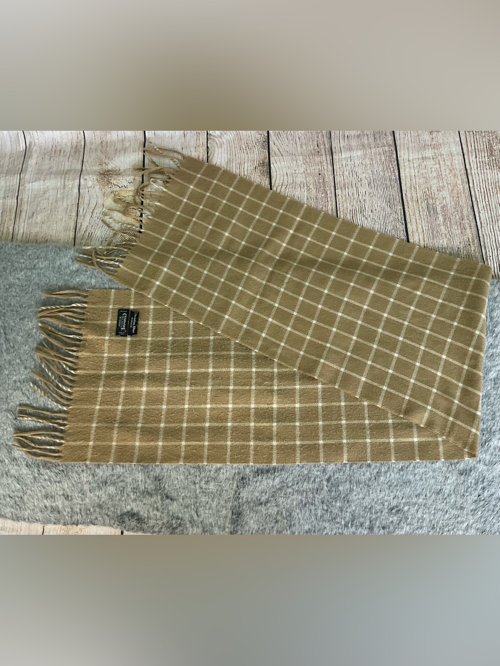 Vintage Christian Dior Plaid Scarf